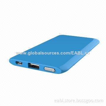 5,000mAh Lithium Polymer Battery Power Banks, Portable, OEM/ODM, Colorful, Super Thin